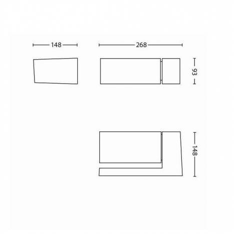 Aplique de pared Border IP44 E27 - Philips