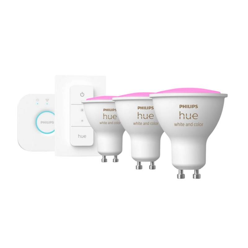 Philips Hue 4pk White And Color Ambiance A19 Led Smart Bulb Starter Kit :  Target