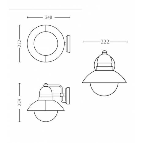 Aplique de pared Hoverfly IP44 E27 - Philips