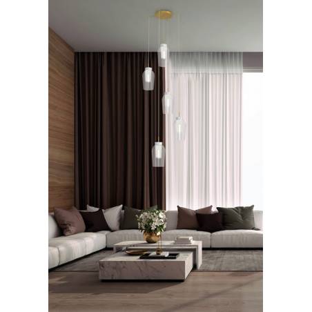 Lámpara colgante Nora 5L E27 Ø63cm - Mantra
