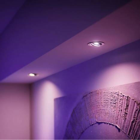 Pack 3 Bombillas inteligentes LED GU10 4.3w Hue White and Color - Philips