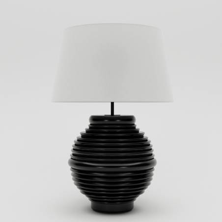 lampara mesa tarifa e27 cerámica negro- ACB