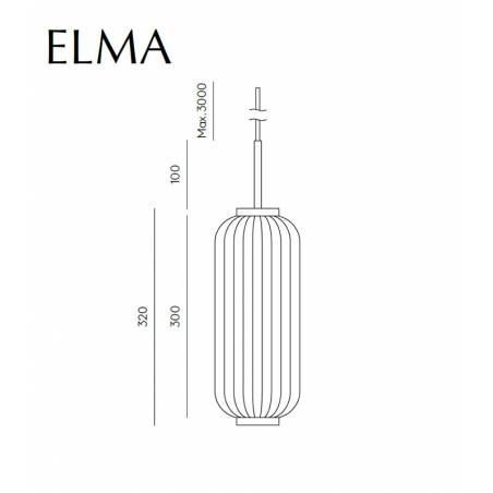 Lámpara colgante Elma LED dimmable - Aromas