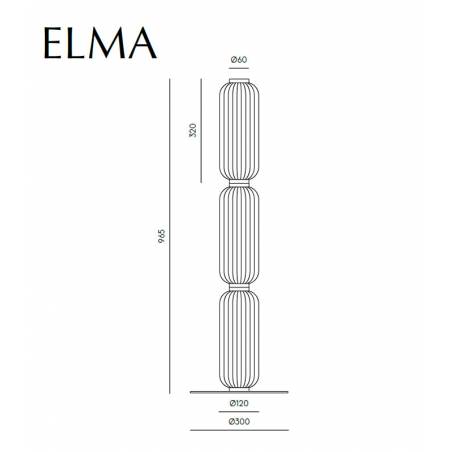 AROMAS Elma LED floor lamp dimmable