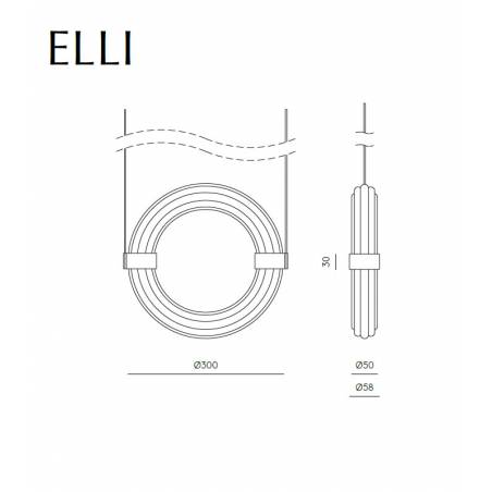 Lámpara colgante Elli Ø30cm LED dimmable - Aromas