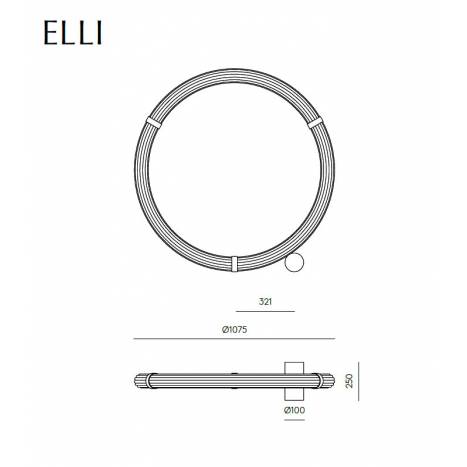 Lámpara de pie Elli Ø107cm LED CCT dimmable - Aromas