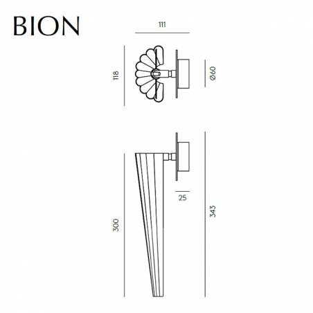 Aplique de pared Bion G9 LED - Aromas