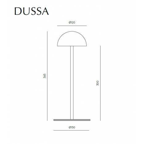 AROMAS Dussa LED table lamp marble