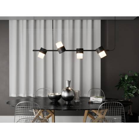 LUXCAMBRA Kan C 4L GU10 articulated black wall lamp ambient
