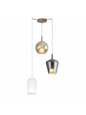 MANTRA Elsa 3L E27 pendant lamp glass