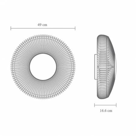 Aplique de pared Clava Up Wood Ø49cm - Umage