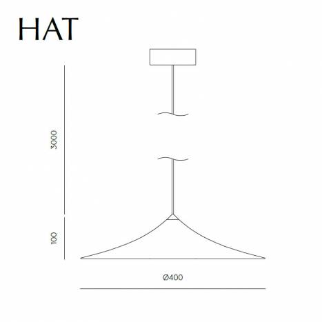Lámpara colgante Hat LED dimmable - Aromas