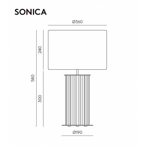 AROMAS Sonica E27 table lamp ceramic