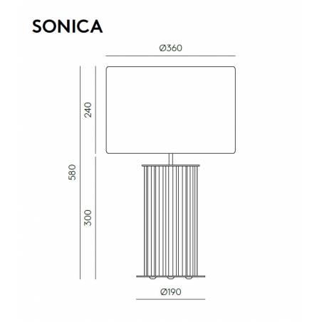 AROMAS Sonica E27 table lamp ceramic