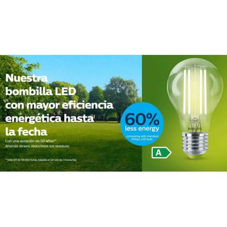 Bombilla LED Ultra Eficiente 5.2w E27 A70 1095lm - Philips