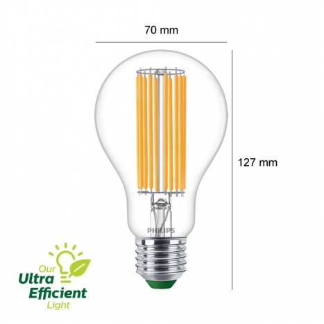 Bombilla LED Ultra Eficiente 7.3w E27 A70 1535lm - Philips