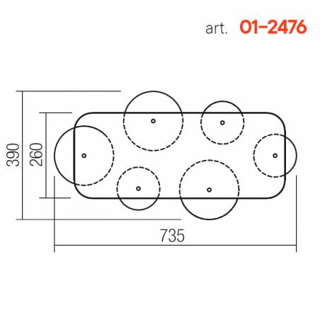 Lámpara colgante Lumien LED 6L G9 - Redo