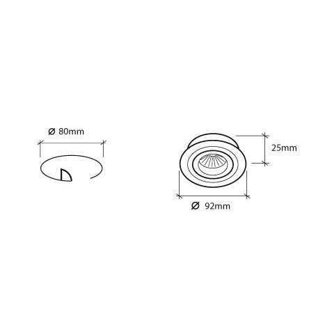 Foco empotrable Mini Catli circular aluminio oro de Bpm