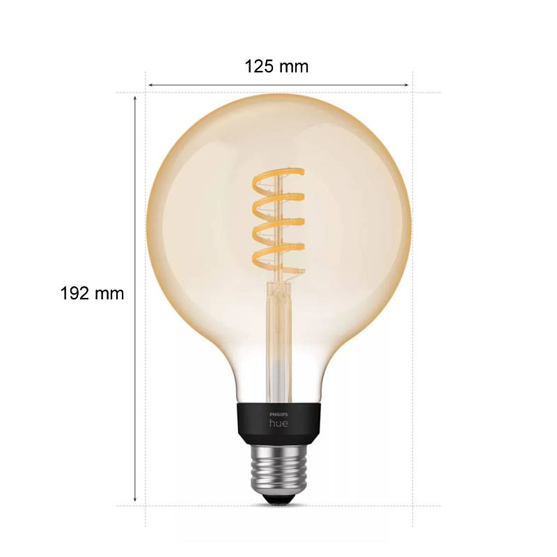 PHILIPS Hue Smart bulb LED Filament G125 7w White Ambiance