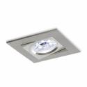 Foco empotrable LED 6w 3000 cuadrado aluminio basculante