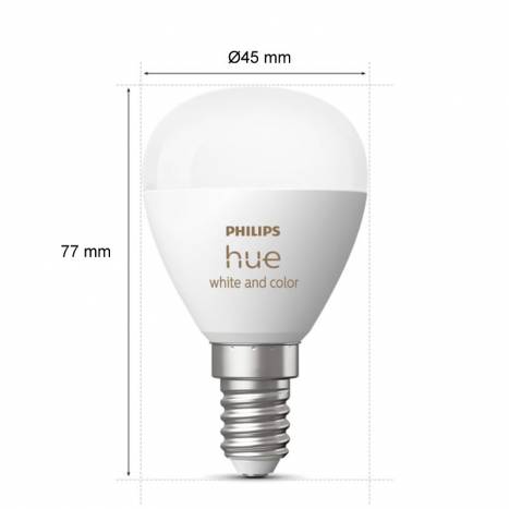 Bombilla inteligente Hue LED Esférica E14 5w White and Color - Philips