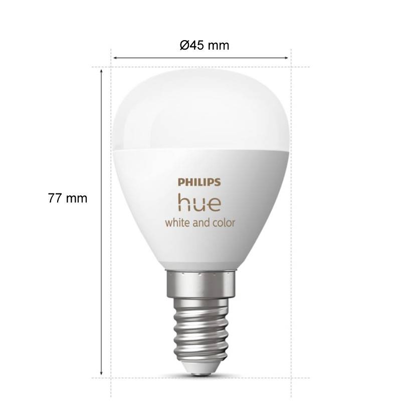 Philips Hue - Bombilla LED Inteligente, A60 E27, Luz Blanca Cálida