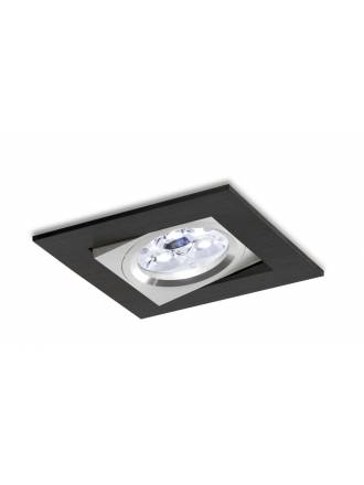 Foco empotrable LED 6w 3002 cuadrado negro basculante