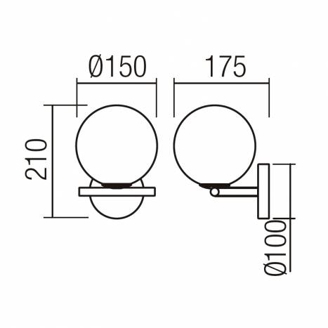 Aplique de pared Talis E14 - Redo