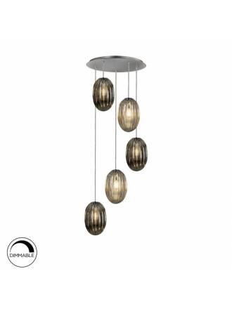 Lámpara colgante Ovila 5L E27 LED dimmable - Schuller