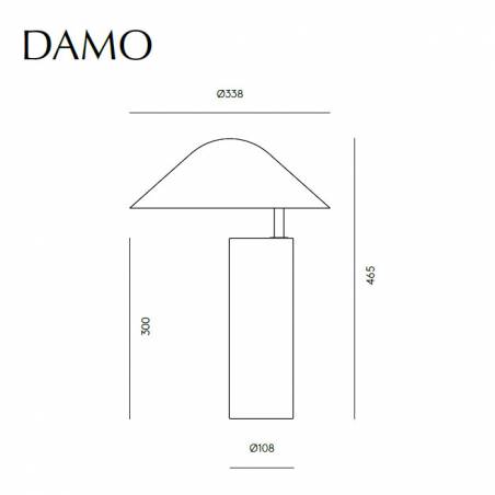 Lámpara de mesa Damo E27 negro - Aromas