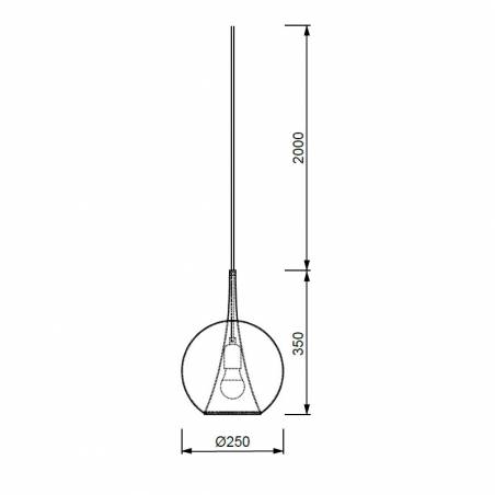 MANTRA Elsa Ø25cm E27 pendant lamp Without base glass