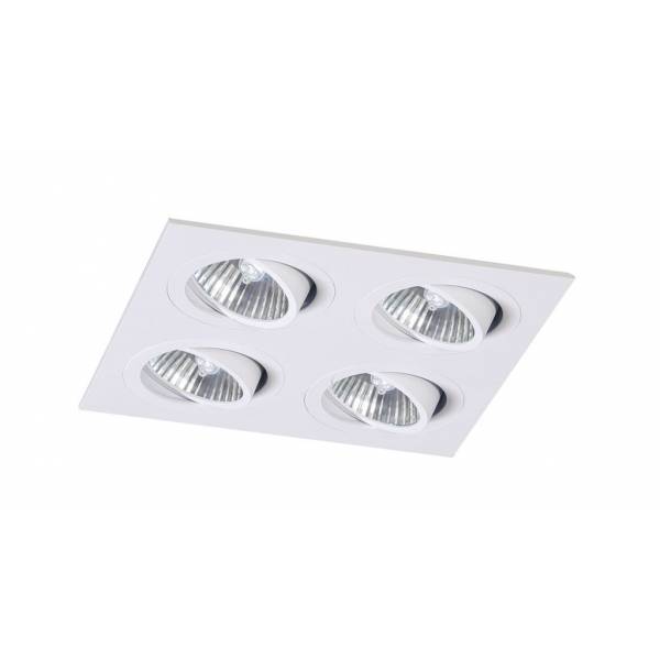 Foco empotrable Mini Catli 4 luces cuadrado blanco de Bpm