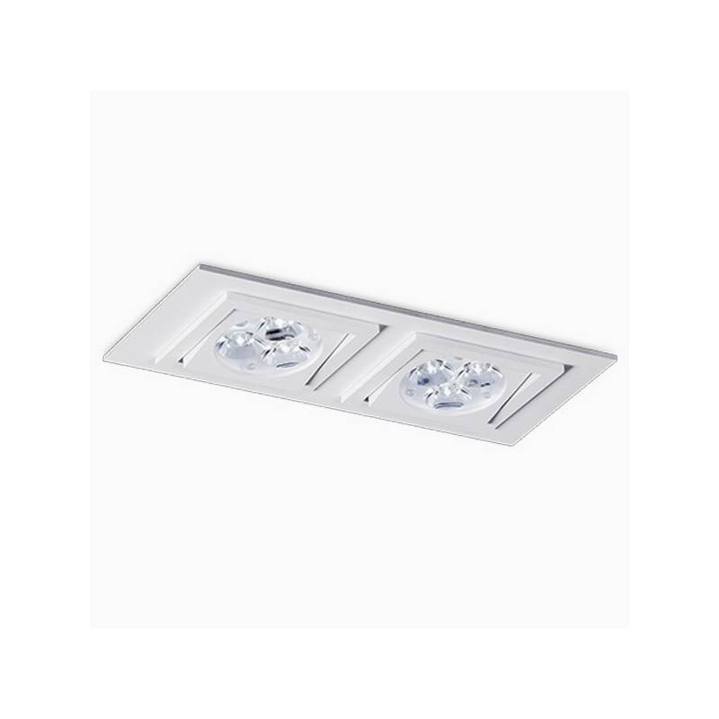 Foco empotrable Square 4267 2 luces blanco de Bpm Foco empotrable Square 4267 2 luces blanco de Bpm
