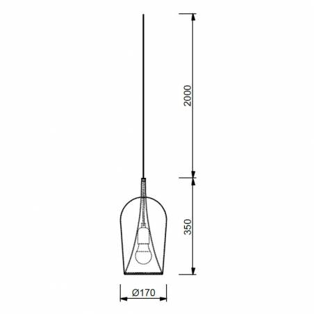 MANTRA Elsa Ø17cm E27 pendant lamp Without base glass