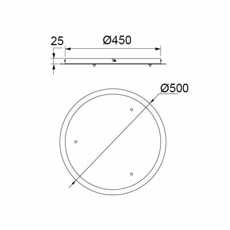 Florón de techo 3L Ø50cm - Mantra