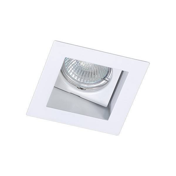BPM Basit square recessed light white aluminium