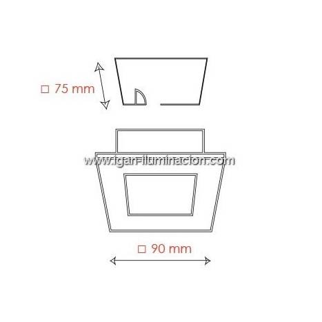 BPM Basit square recessed light white aluminium