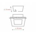 BPM Basit square recessed light white aluminium