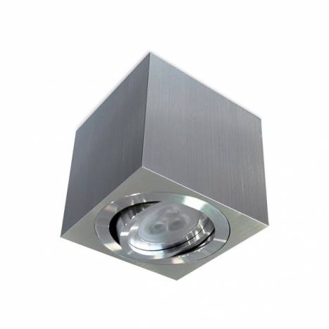 BPM Kup square surface spotlight 1L GU10 aluminium