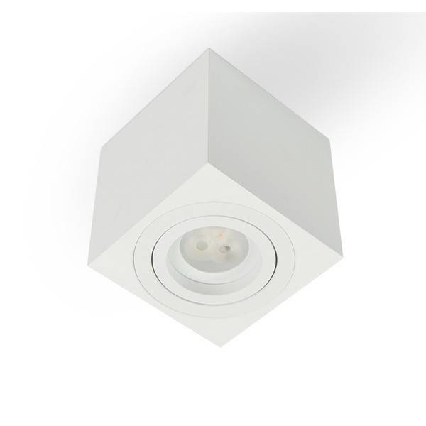BPM Kup square surface spotlight 1L GU10 white
