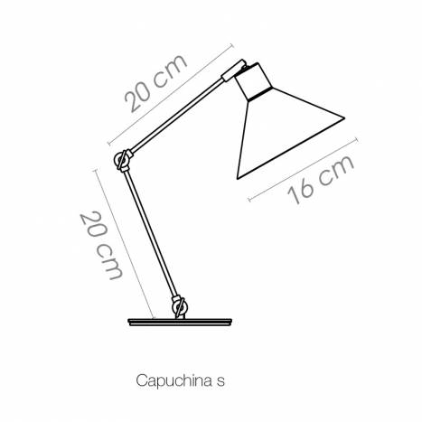 Lámpara de mesa Capuchina 1L E14 - Luxcambra