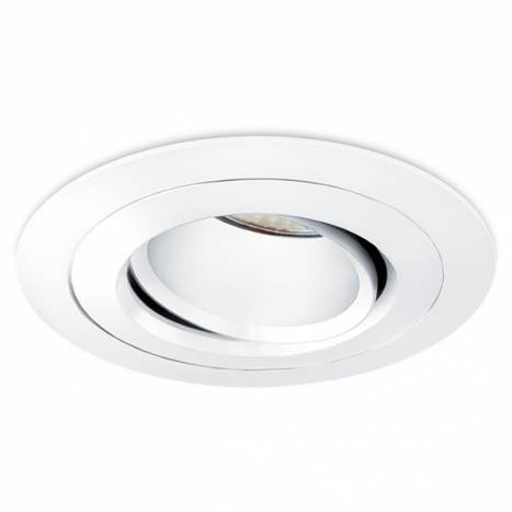 BPM Titan round recessed light white aluminium