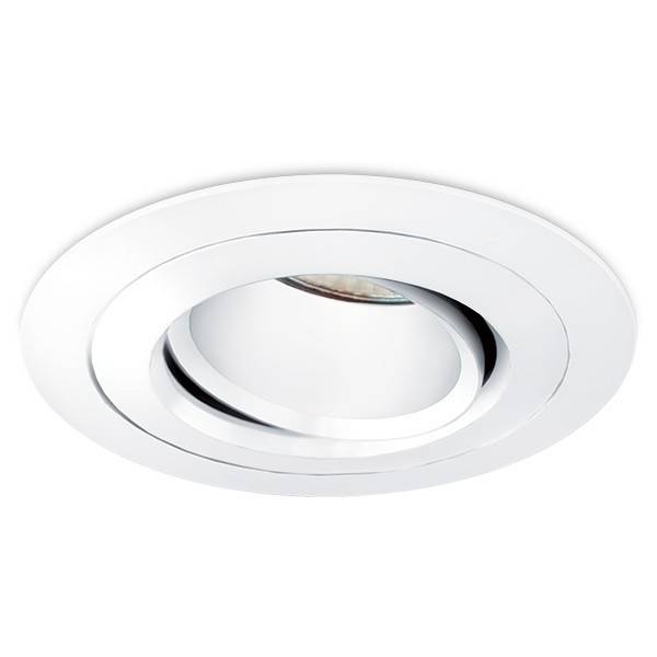 BPM Titan round recessed light white aluminium