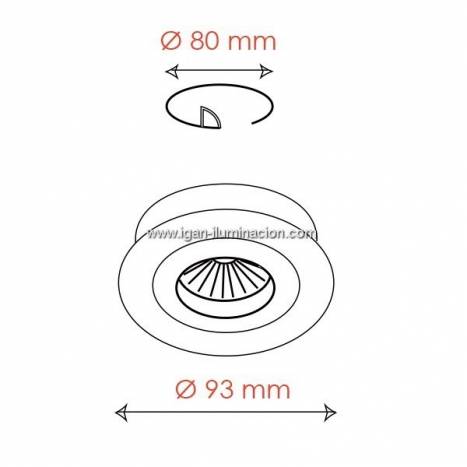 BPM Titan round recessed light white aluminium