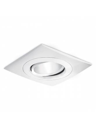 BPM Titan square recessed light white aluminium