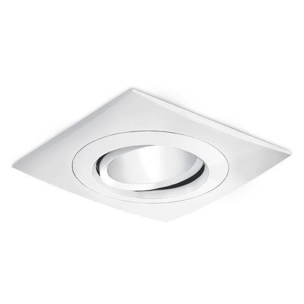 BPM Titan square recessed light white aluminium