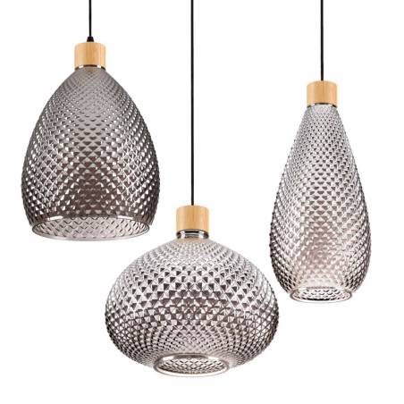 IDEAL LUX Bergen E27 glass pendant lamp