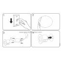 BPM Adima step light LED 3w round white aluminium