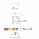 Foco empotrable Kuvet LED 10w alumino blanco de Bpm