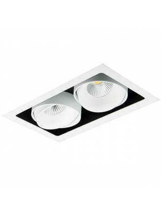 Foco empotrable Kuvet LED 2x10w aluminio blanco de Bpm